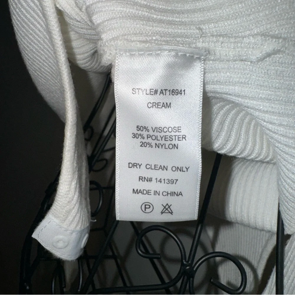 ASTR The Label Front Cutout Long Sleeve Sweater Bodysuit Cream - Picture 5 of 5
